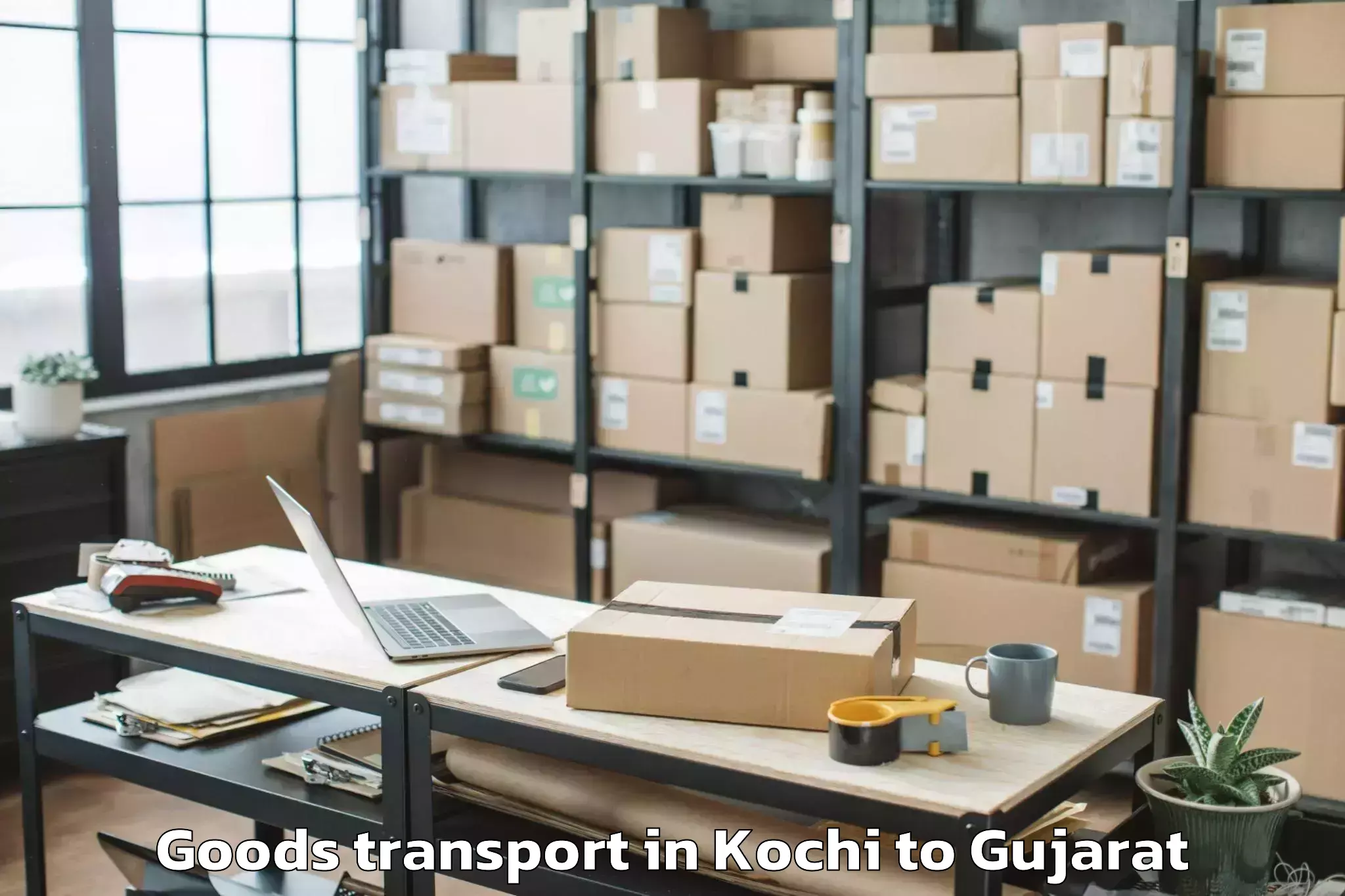 Kochi to Balasinor Goods Transport Booking